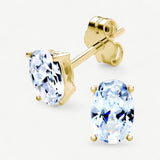 Oval Solitaire Studs