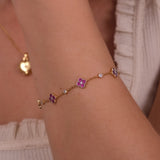 Red Multi Clover Bracelet