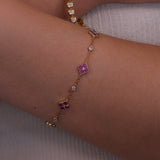 Red Multi Clover Bracelet