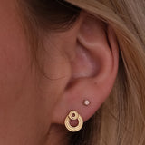 Double Open Circle Earrings