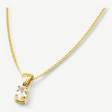 Oval Solitaire Necklace