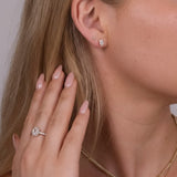 Oval Solitaire Studs