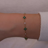 Green Multi Clover Bracelet