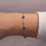 Blue Multi Clover Bracelet