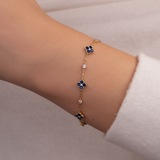 Blue Multi Clover Bracelet