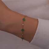Green Multi Clover Bracelet