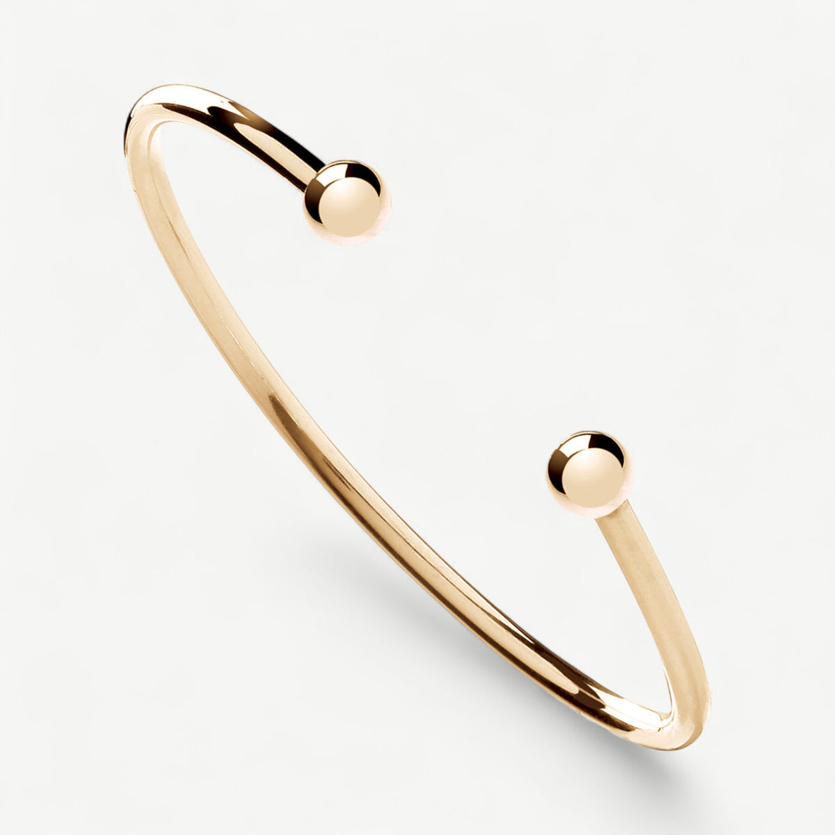 Classic Torque Bangle - Open Cuff Gold Plated Bracelet