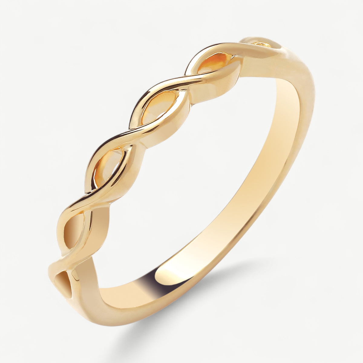 Classic Celtic Ring Traditional Plated Knot Band Ring
