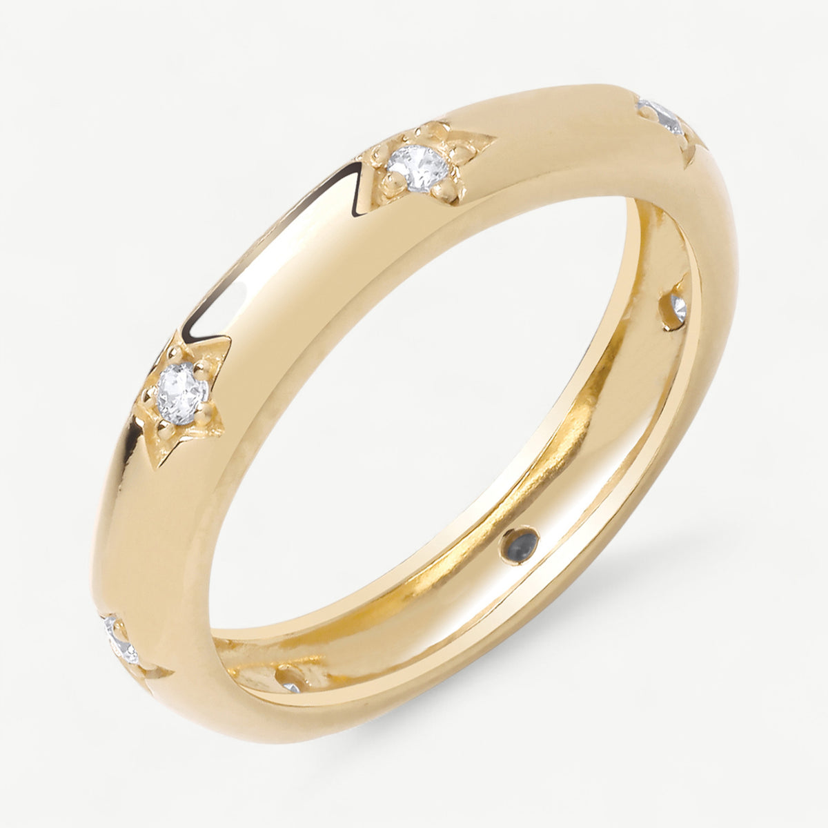 Starburst Chunky Band Celestial Plated Statement Ring