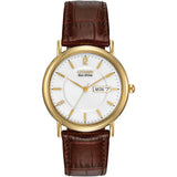 Gents ECO-DRIVE leather strap watch