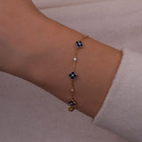 Blue Multi Clover Bracelet