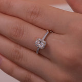 Emerald Halo Ring