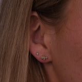 Lotus CZ Earrings