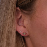 Lotus CZ Earrings