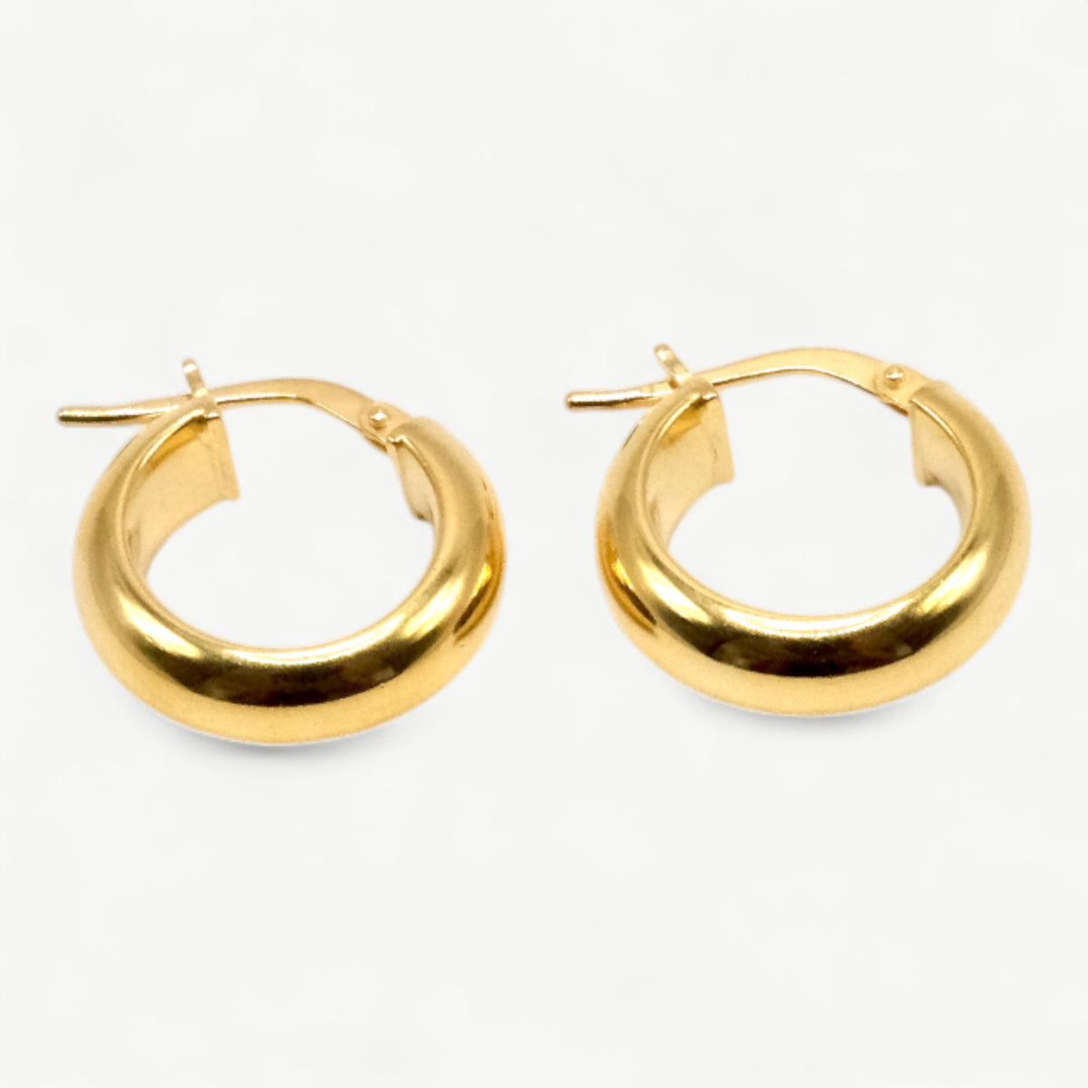 Chunky Hoops Bold Plated Statement Hoop Earrings