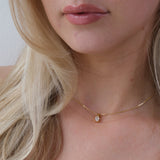 Oval Solitaire Necklace