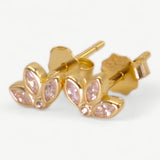 Lotus CZ Earrings