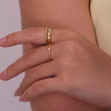 Beaded CZ Ring