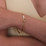 Single Pavé Clover Bracelet