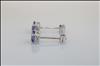 18ct white gold tanzanite stud earrings