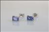 18ct white gold tanzanite stud earrings