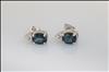 9ct white gold sapphire and diamond earrings