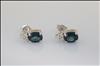 9ct white gold sapphire and diamond earrings