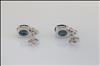 9ct white gold sapphire and diamond earrings