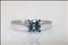 Platinum single stone aquamarine ring