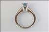 Platinum single stone aquamarine ring
