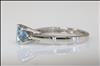 Platinum single stone aquamarine ring