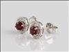 Set of 3x 9ct White gold, claw set, solitaire studs, and 1x Removable halo