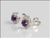 Set of 3x 9ct White gold, claw set, solitaire studs, and 1x Removable halo
