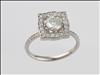 Platinum GIA certed diamond cluster ring
