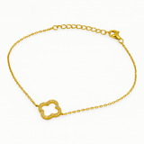 Single Pavé Clover Bracelet