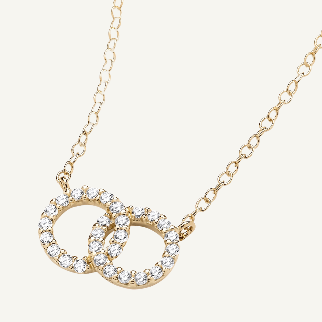 Interlocking Necklace Connected Plated Pendant Chain