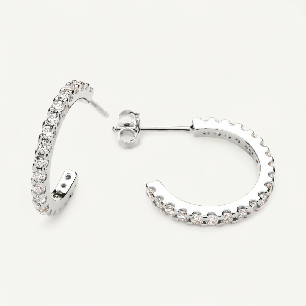 Essential CZ Half Hoops