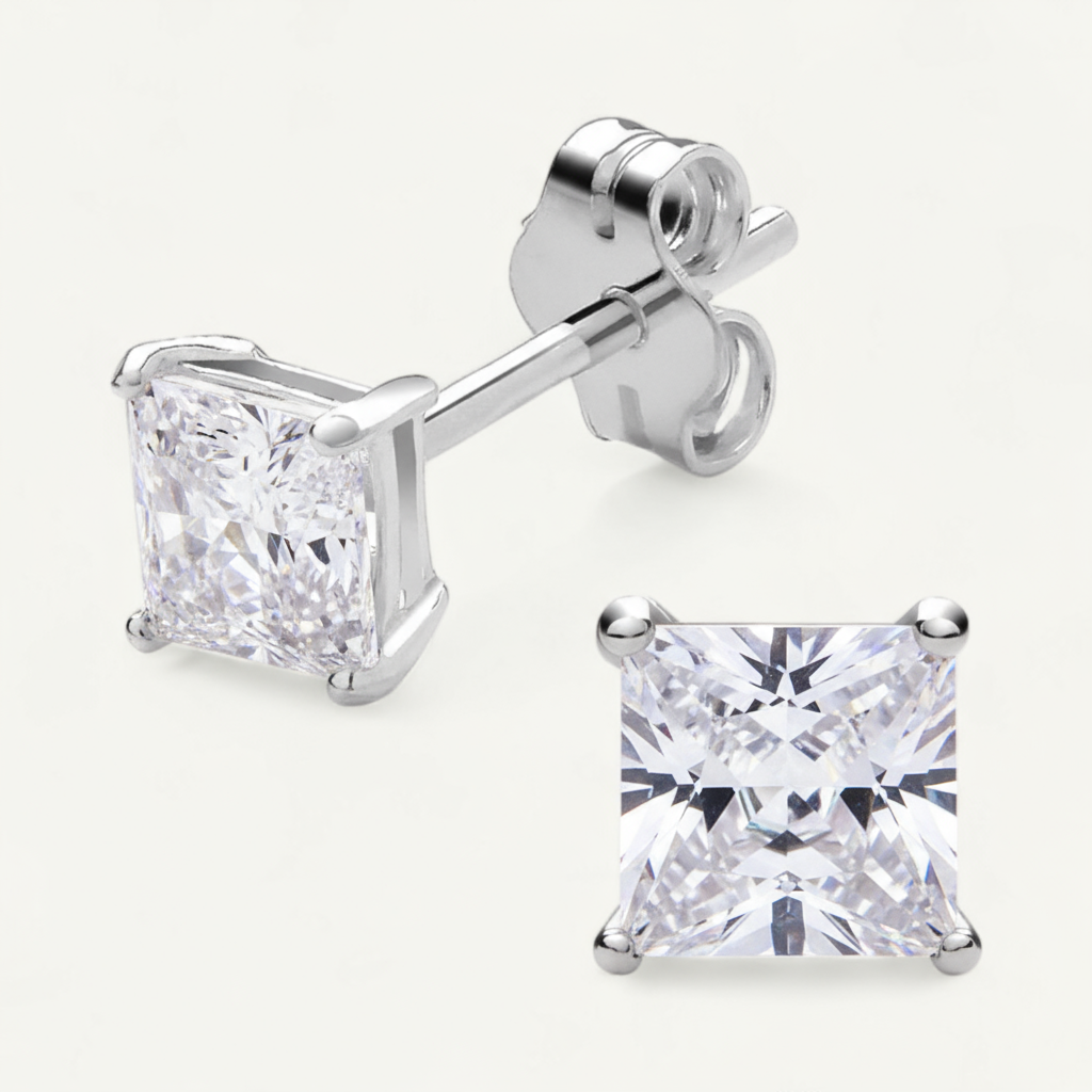 Princess Solitaire Studs