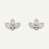 Lotus CZ Earrings