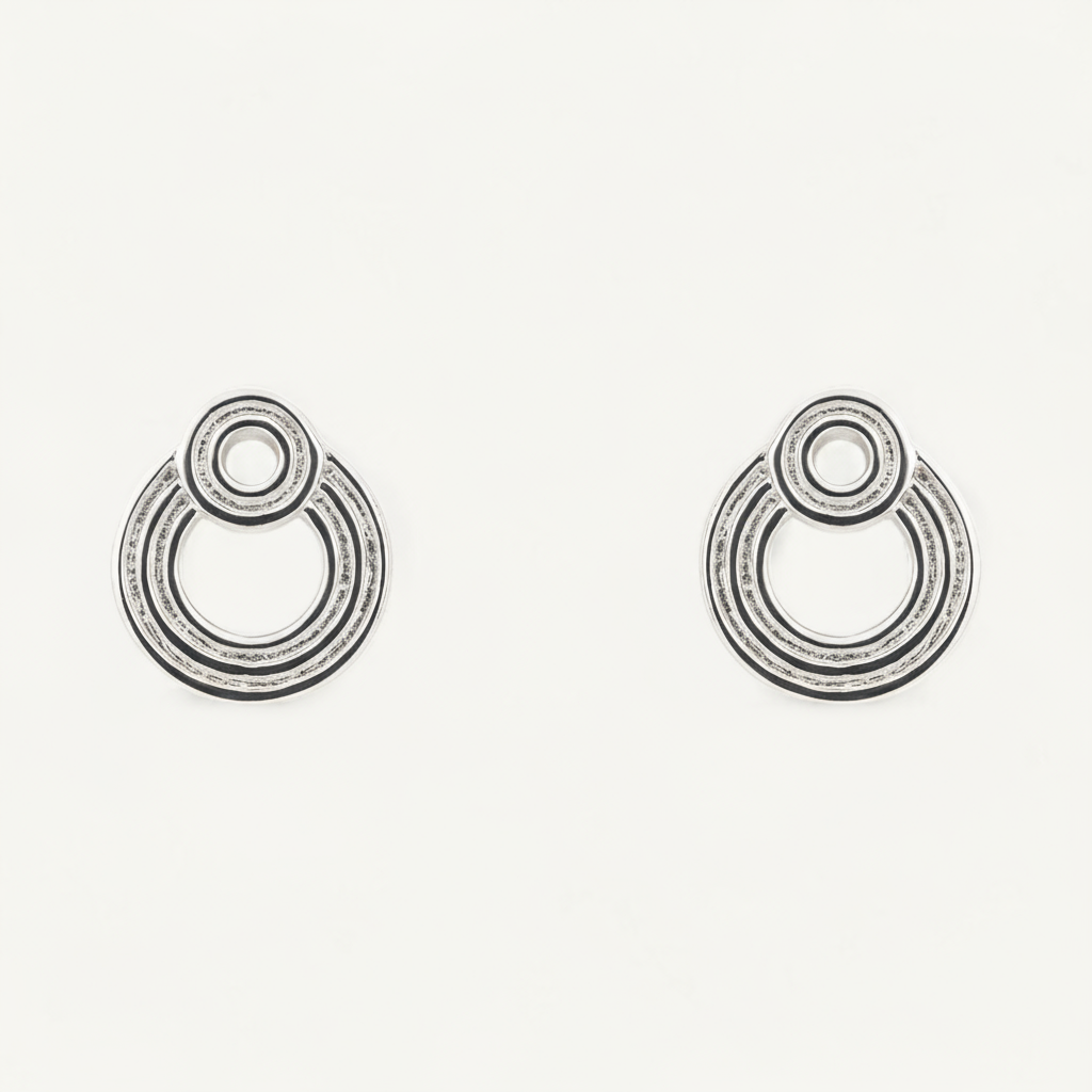 Double Open Circle Earrings