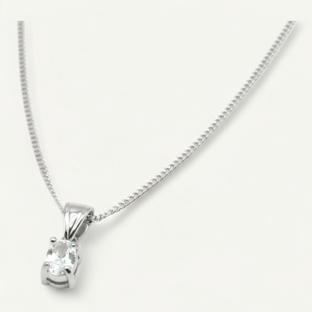 Oval Solitaire Necklace