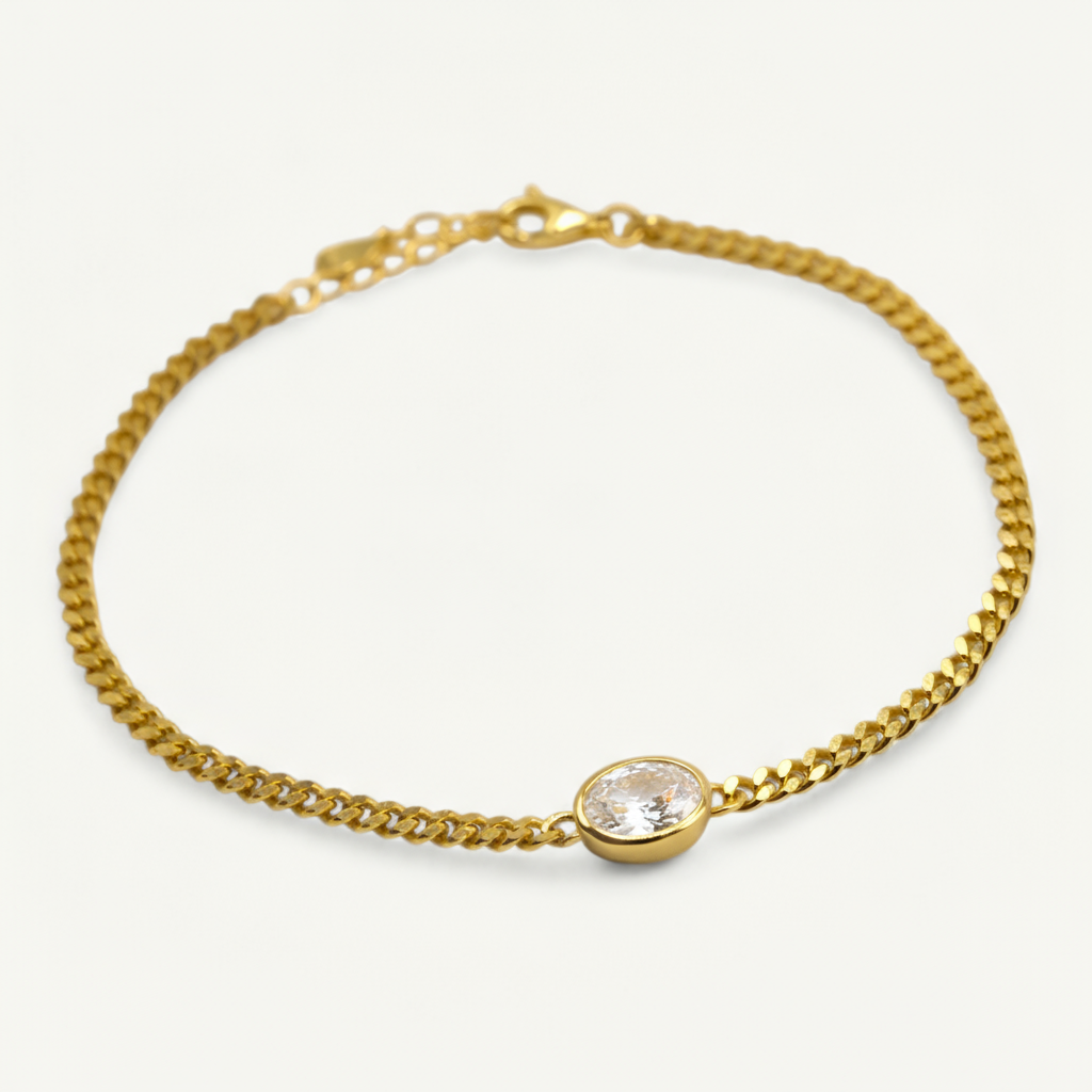 Astoria Oval Bracelet Cubic Zirconia Plated