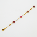 Red Multi Clover Bracelet