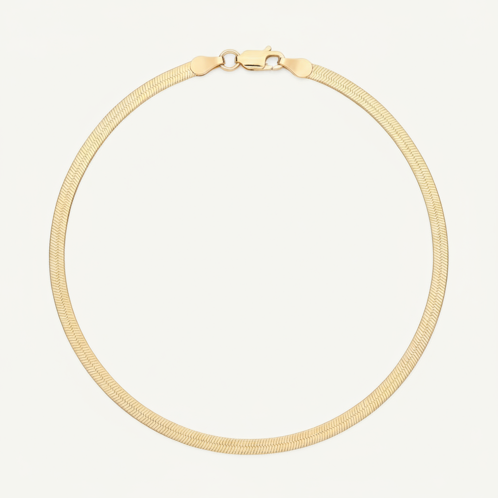 Essential Herringbone Necklace - Gold Plated Chain