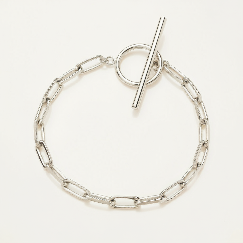 Paperclip T-Bar Bracelet