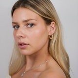 Rope Oval Hoops - Textured Gold Plated Hoop Earrings