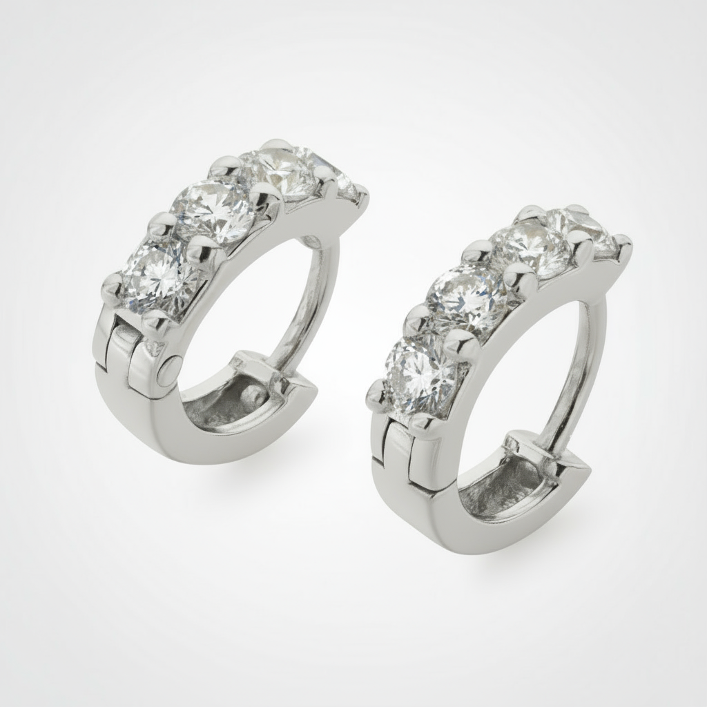 Mini CZ Huggie Earrings