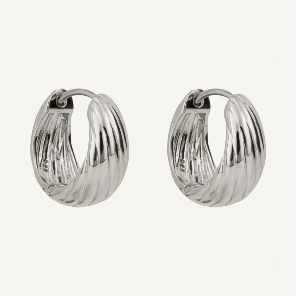 Vintage Ribbed Hoops