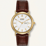 Watch with a warm off-white background